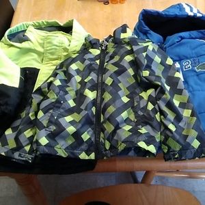 Two winter coats and a fall coat size 2t or 24 mon